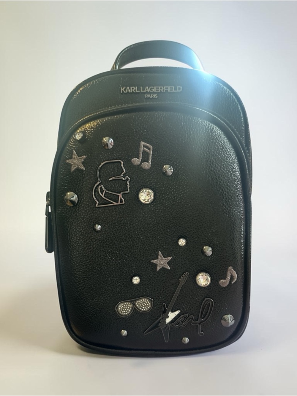 Karl Lagerfeld Black Embellished Crossbody Bag